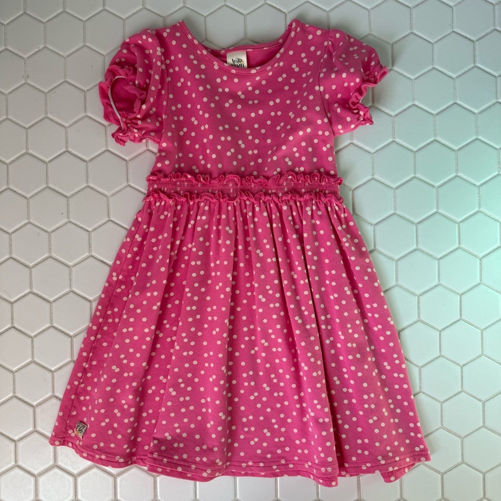 Pink Polka Dot Kids Dress